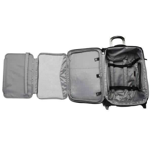 suitcase with garment bag inside